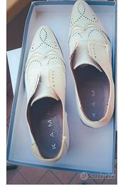 Scarpa inglese uomo KAMMI pelle capretto bianco