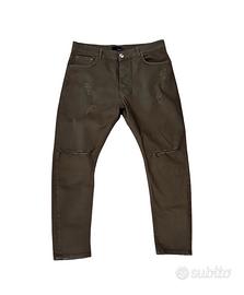 Jeans Uomo Genius verde oliva Taglia 34 (48 IT)