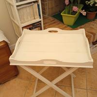 Tavolino/vassoio Shabby Chic bianco