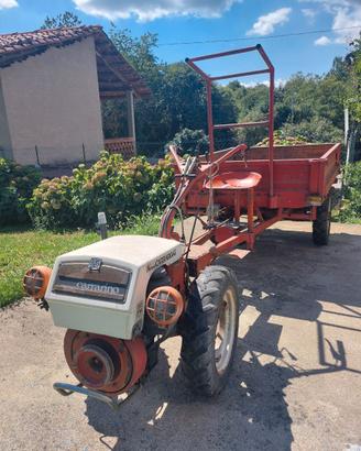 Motocoltivatore con rimorchio - Carrarino 14Cv