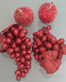 decorazioni  natalizie  mele e uva