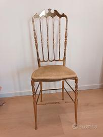 Sedia in ottone vintage 