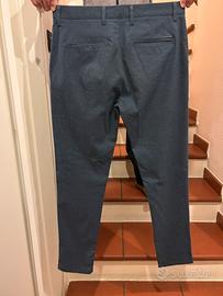 Pantaloni uomo grigio blu tg M