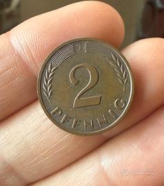 Moneta 2 Pfennig 1966 J - Germania Ovest (BRD)