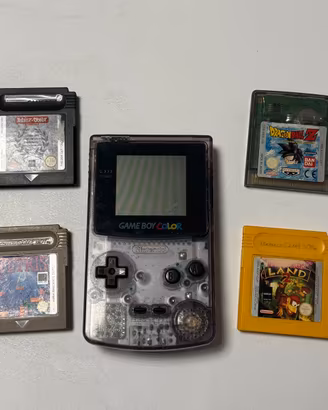 Game Boy Color viola con 3 giochi originali