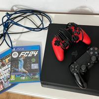 PlayStation 4 Slim + FC 24 + GTA 5 Premium