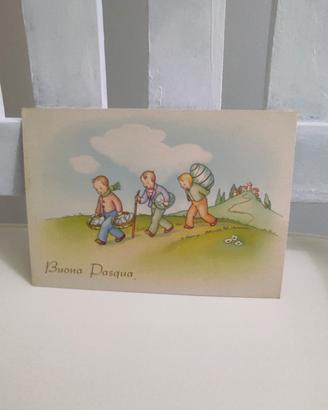 Cartolina augurale vintage “Buona Pasqua” - '39