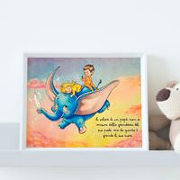 Stampa di illustrazione A4 per Festa del Papà. 