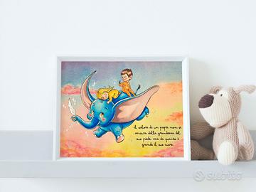 Stampa di illustrazione A4 per Festa del Papà. 