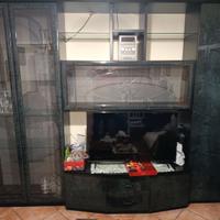 Mobile soggiorno verde laccato