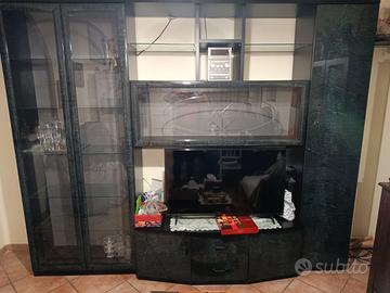 Mobile soggiorno verde laccato