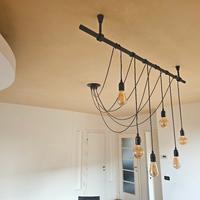 Lampada a sospensione nera 6 luci

