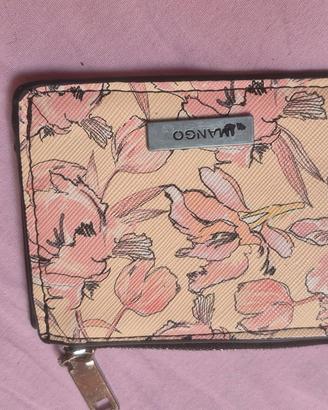 Portafoglio Mango floreale con zip