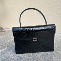 Borsa in coccodrillo nero