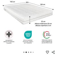 Materasso in Memory+Waterfoam 