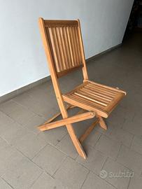 Sedie giardino in legno