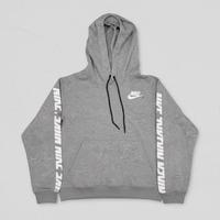 Nike Felpa con Cappuccio Grigia Logo Maxi