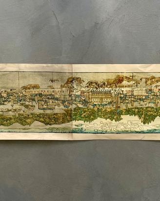 Stampa Panoramica Venezia 1486. Erhard Reuwich
