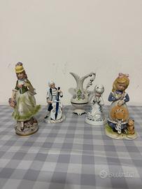 Set 5 Oggetti Vintage Ceramica