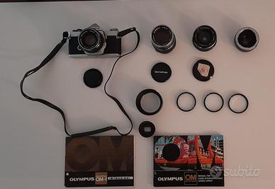 Olympus OM1 con ottiche e accessori