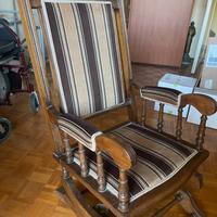 Sedia a dondolo ‘800 mogano inglese