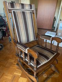 Sedia a dondolo ‘800 mogano inglese