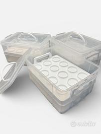 Contenitore plastica per 12-24 muffin cupcake