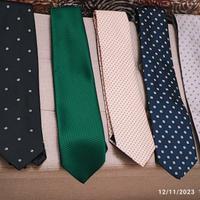 6 Cravatte 100% Seta made in Italy 