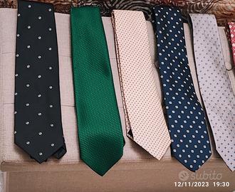 6 Cravatte 100% Seta made in Italy 