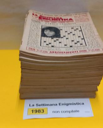 LA SETTIMANA ENIGMISTICA, anno 1983, NON compilati