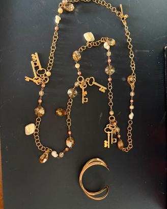 Collana vintage + braccialetto tipo stroili