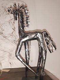 cavallo in ferro statua 43cm