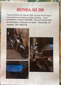 Honda sh 300 unico proprietario