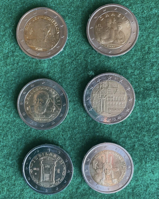 Monete due euro commemorativi vari a vostra scelta
