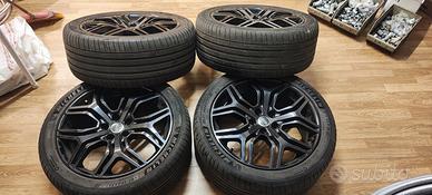 set gomme +cerchi lega nero