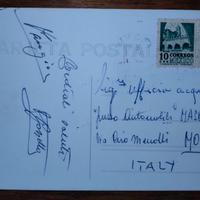 Bonetto, Fangio autografi alla Maserati F1.