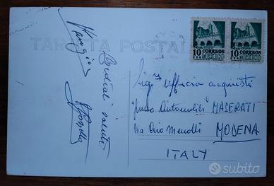 Bonetto, Fangio autografi alla Maserati F1.