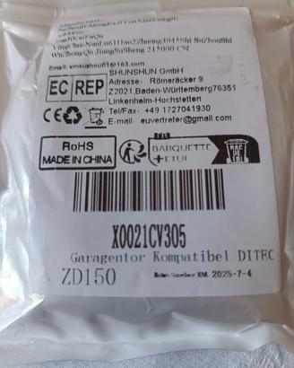 telecomando compatibile garage DITEC ZD150
