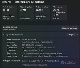 PC Desktop Ultra‑Performance – Come Nuovo