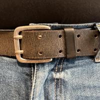 Cintura Calvin Klein Jeans in pelle marrone uomo