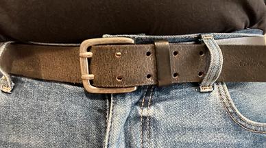 Cintura Calvin Klein Jeans in pelle marrone uomo