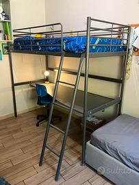  struttura letto con scrivania 