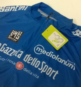 MAGLIA MANICHE CORTE AZZURRA gazzetta Dello Sport