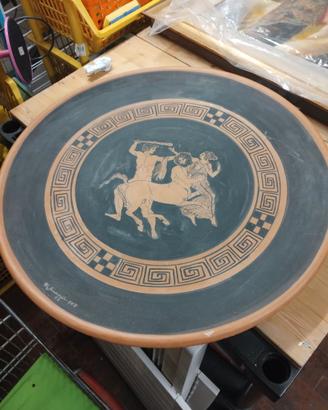 Grande Piatto in Terracotta D'Arte