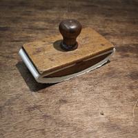 Antico Tampone Assorbente Scrivania Legno Massello