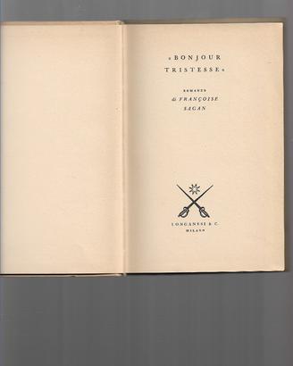 1955 bonjour tristesse francoise sagan rilegato