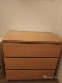 Cassettiera 3 cassetti Ikea Malm