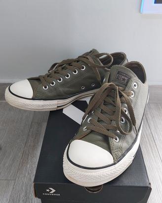 Converse Uomo n°44,5 in pelle verdi