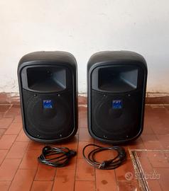 Coppia casse audio amplificate fbt dj karaoke live