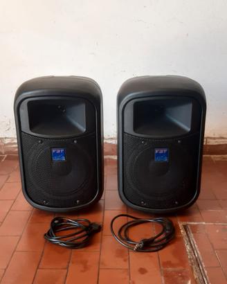 Coppia casse audio amplificate fbt dj karaoke live